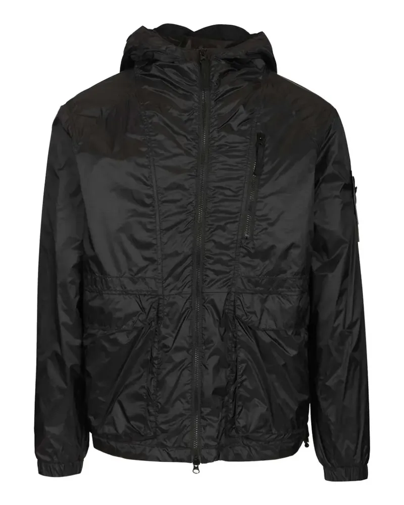 Stone Island hooded ripstop jacket - Blau Blau