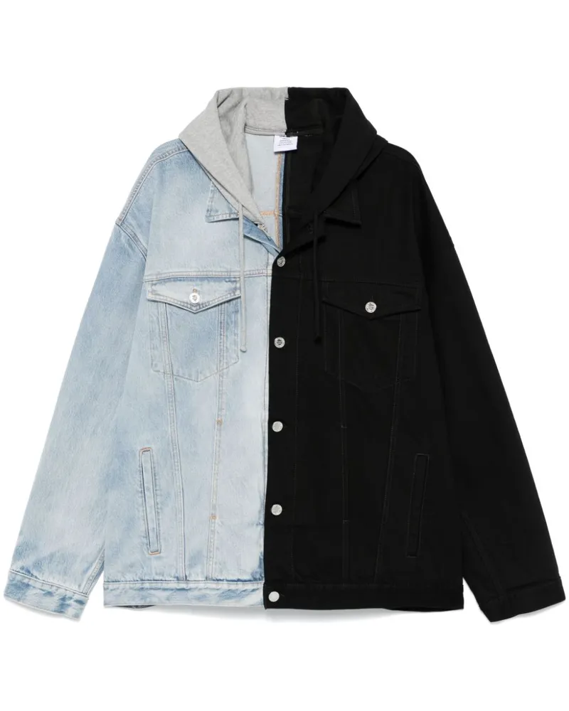 VETEMENTS Split Jeansjacke Blau