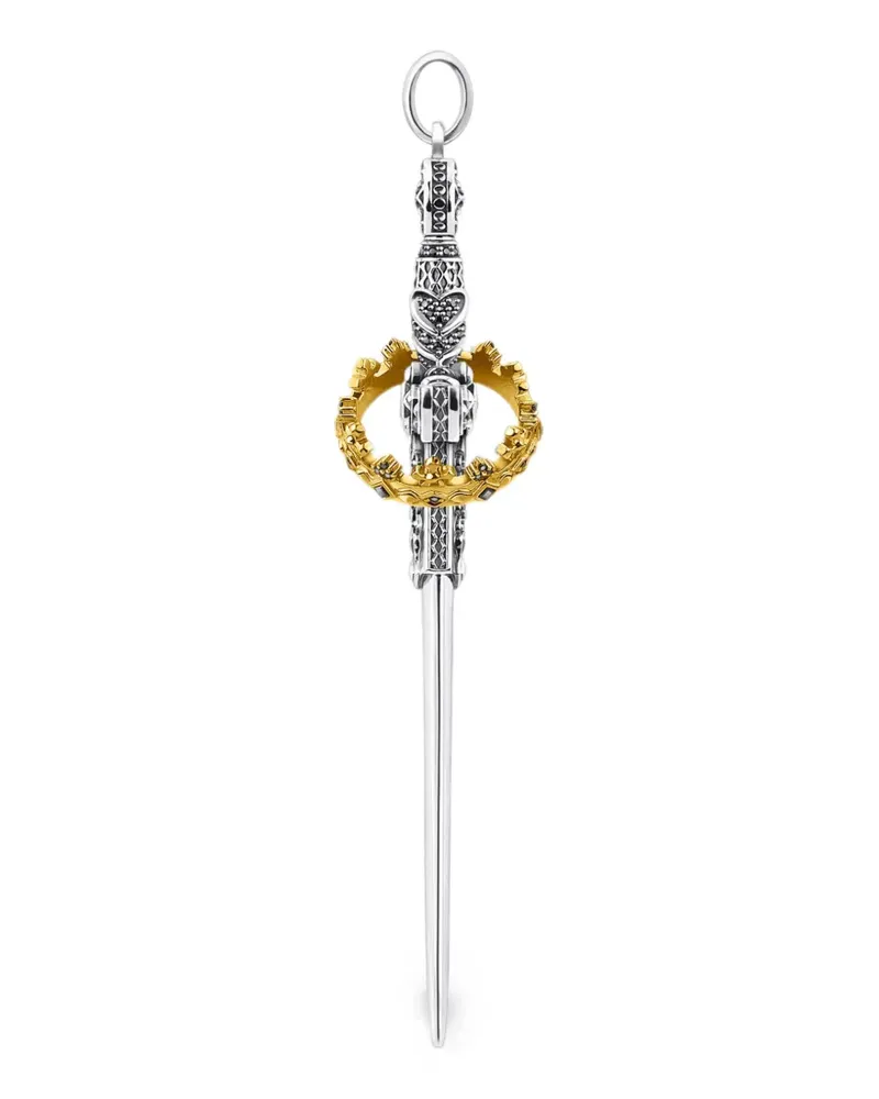 Thomas Sabo crown-detail sword pendant - Silber Silber