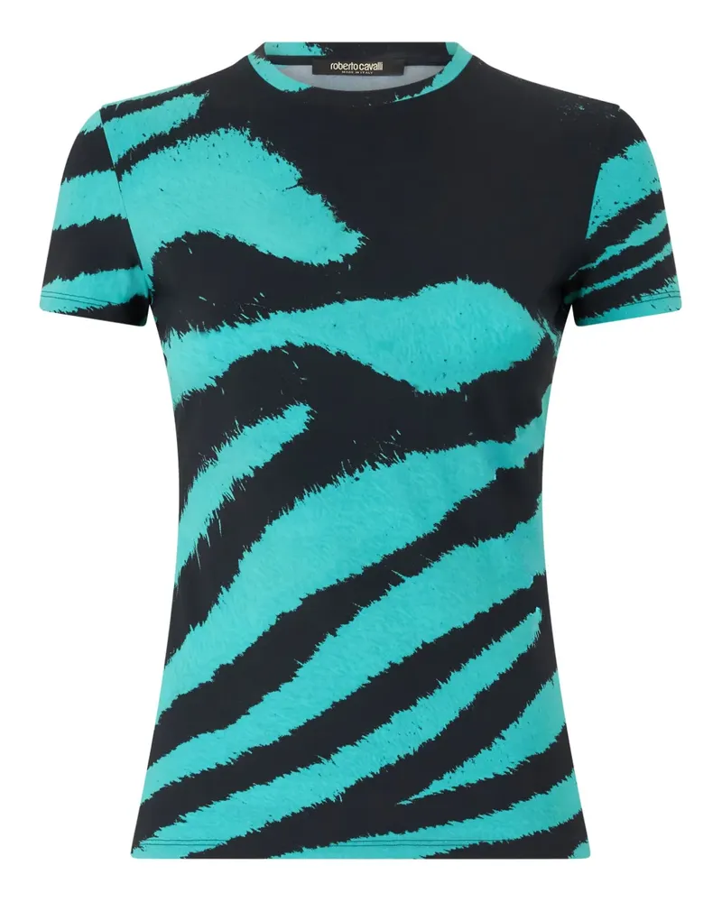 Roberto Cavalli T-Shirt mit Print - Schwarz Schwarz