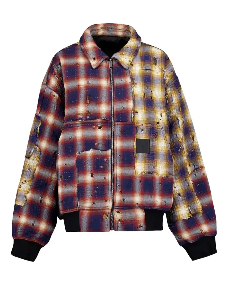 Givenchy Karierte Jacke im Patchwork-Look - Blau Blau