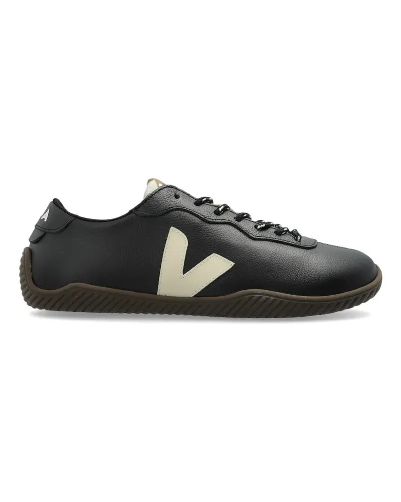 VEJA leather logo sneakers - Schwarz Schwarz