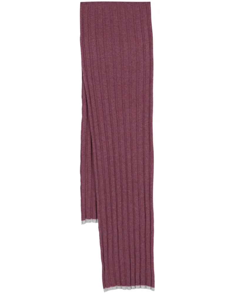 Brunello Cucinelli Gerippter Schal aus Kaschmir - Violett Violett