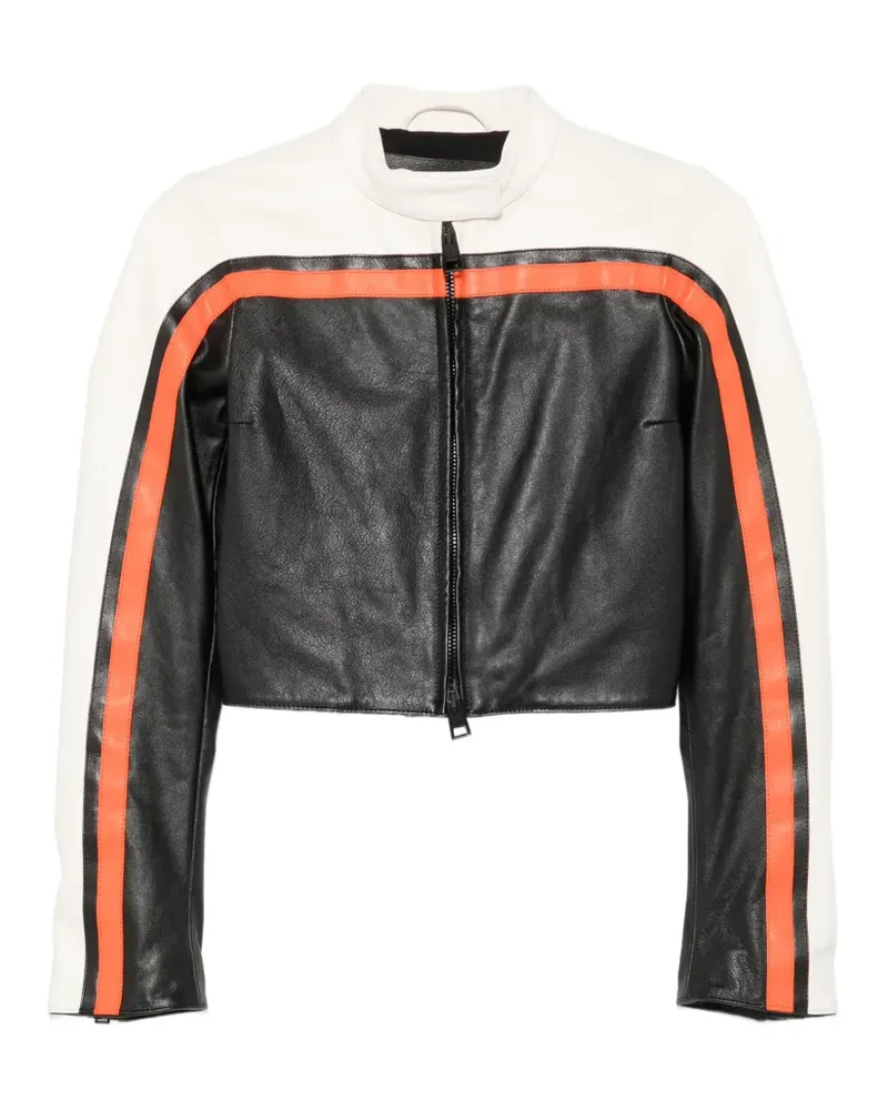 Balenciaga Cropped-Jacke mit Logo-Print - Schwarz Schwarz