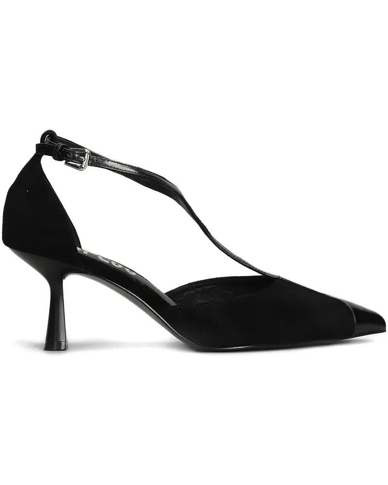 Bibi Lou Wildleder-Pumps mit T-Riemen - Schwarz Schwarz