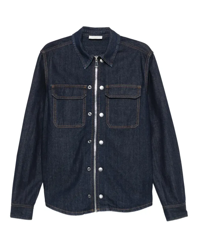 Yes London zip-up denim shirt - Blau Blau