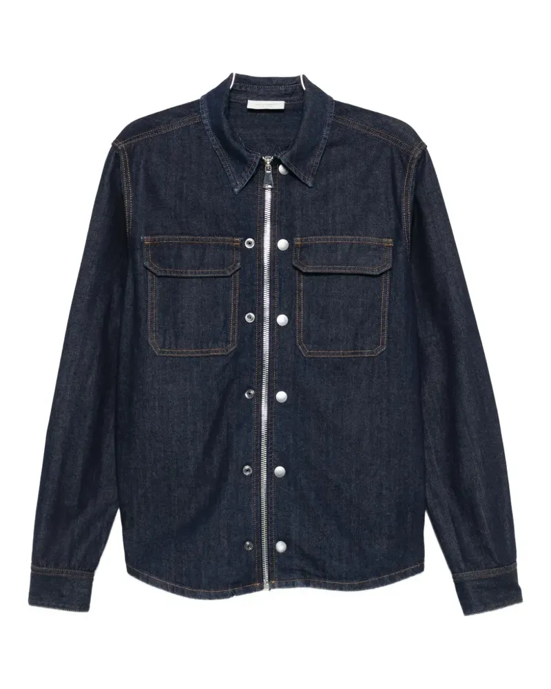 Yes London zip-up denim shirt - Blau Blau