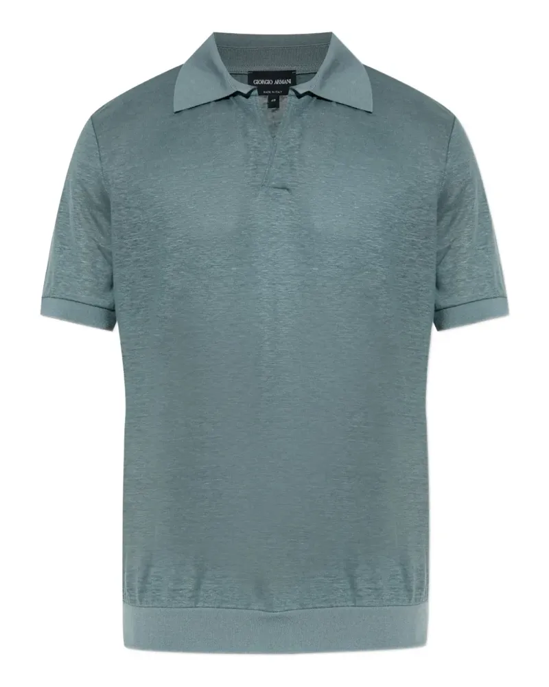 Giorgio Armani T-Shirt aus Leinen - Blau Blau