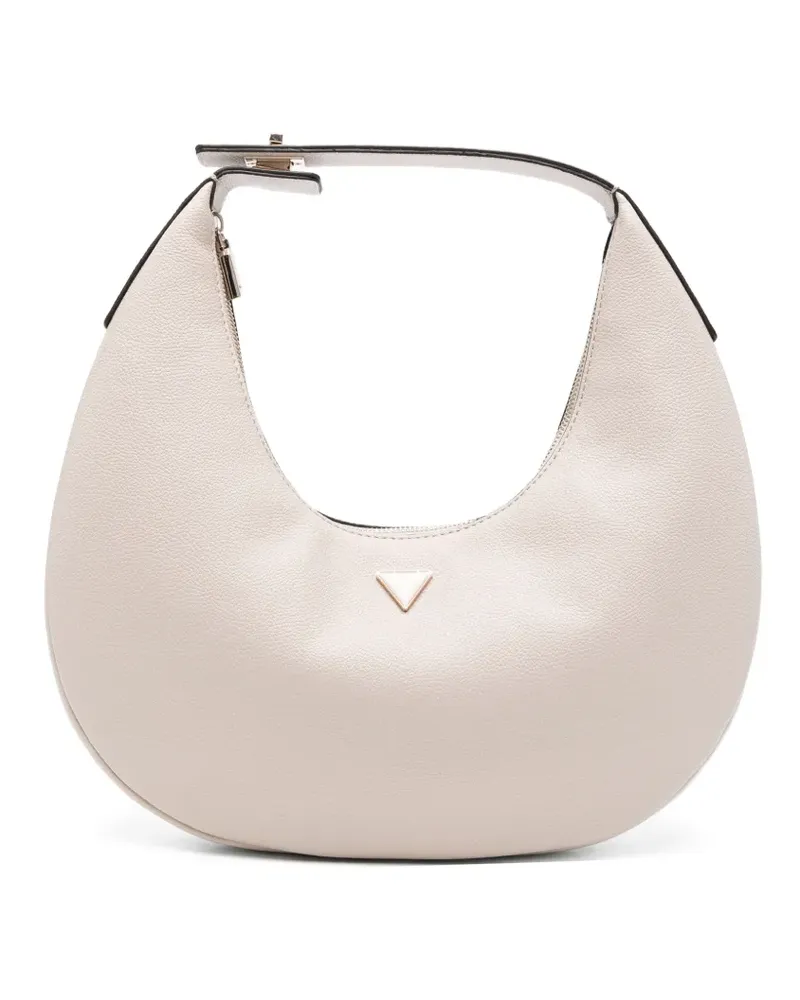 Guess Evie Schultertasche mit Triangel-Logo - Nude Nude