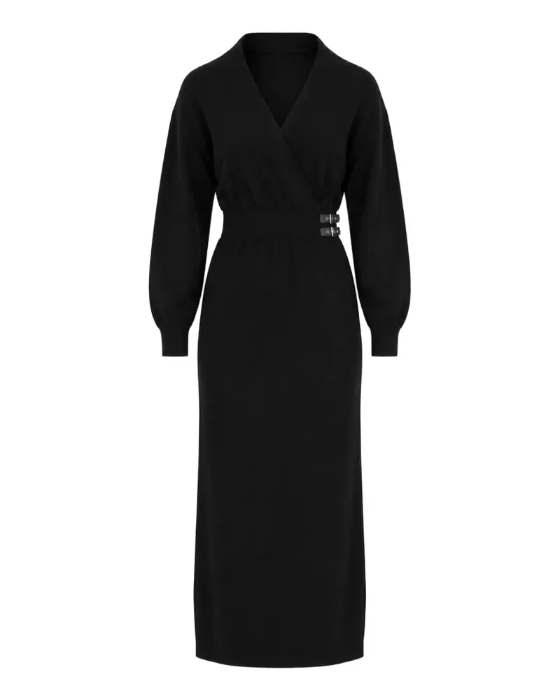 Liu Jo Strickkleid mit Schnallen - Schwarz Schwarz
