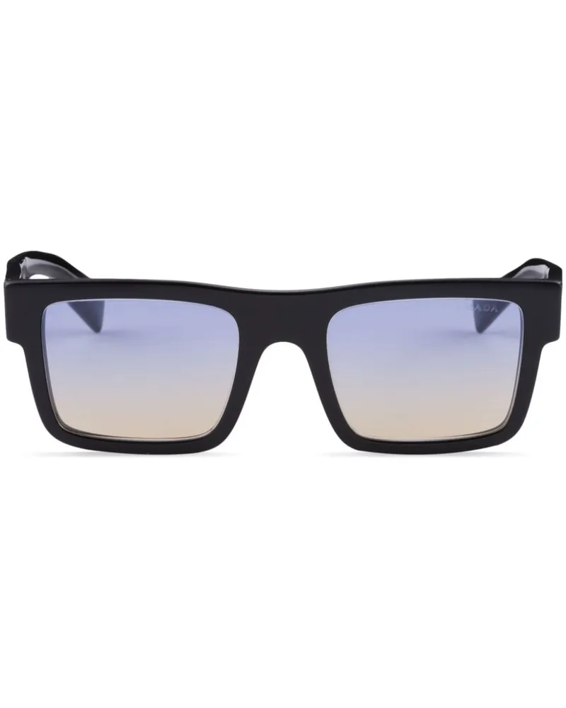 Prada Symbole Sonnenbrille mit eckigem Gestell - Schwarz Schwarz