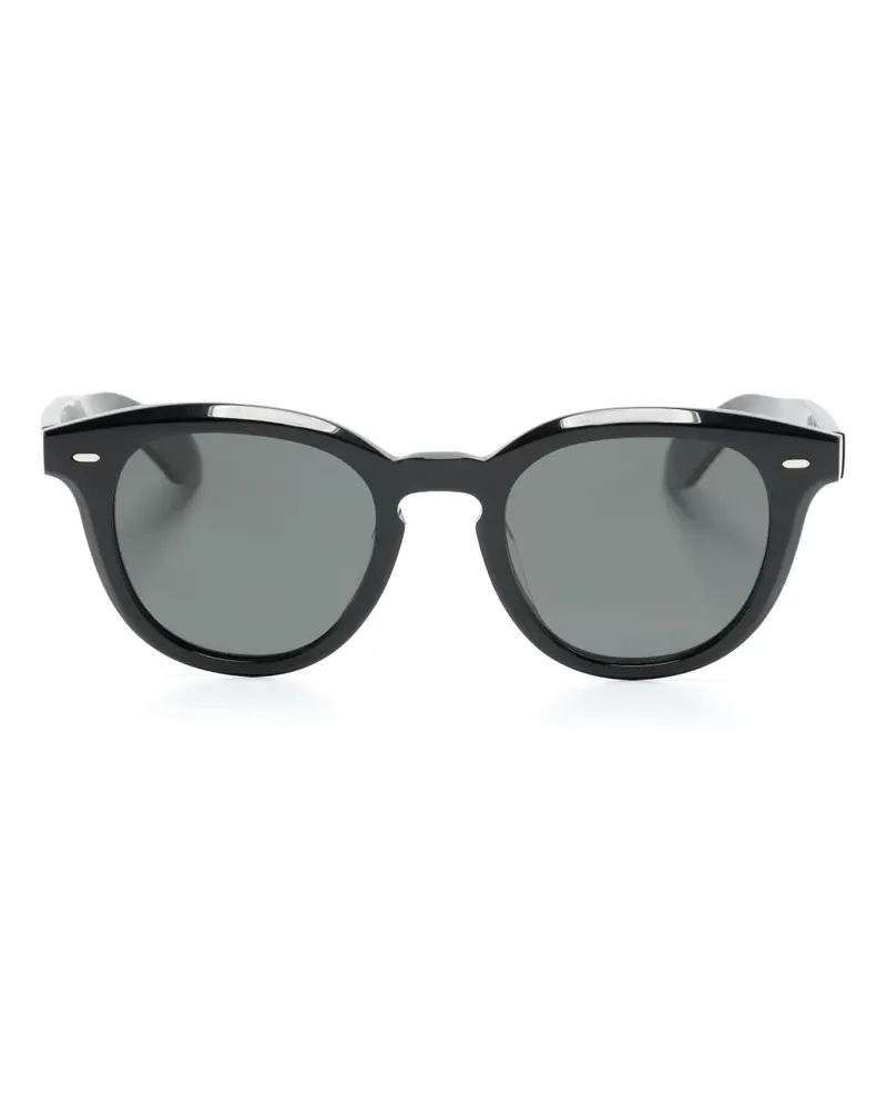 Oliver Peoples N.05 Sun Sonnenbrille mit eckigem Gestell - Schwarz Schwarz