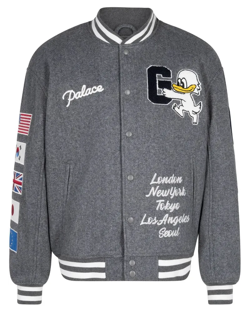 PALACE x Gap Jacke im College-Look Grau