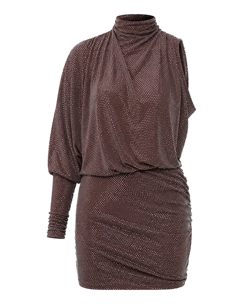Alexandre Vauthier rhinestone-embellished draped mini dress - Rot Rot