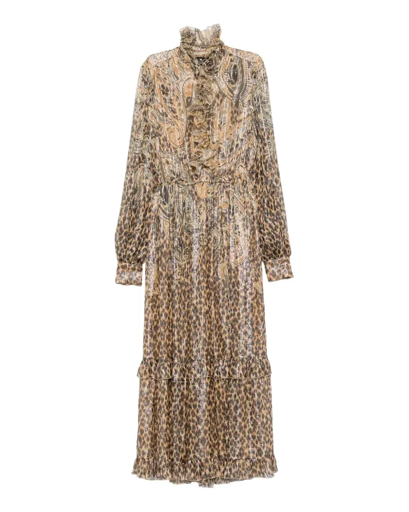 Etro Maxikleid mit Leopardenprint - Nude Nude