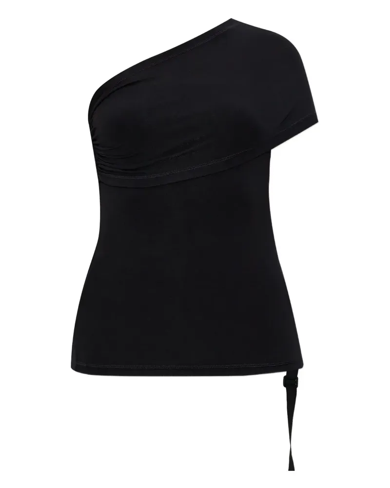 Helmut Lang Asymmetrisches Top - Schwarz Schwarz
