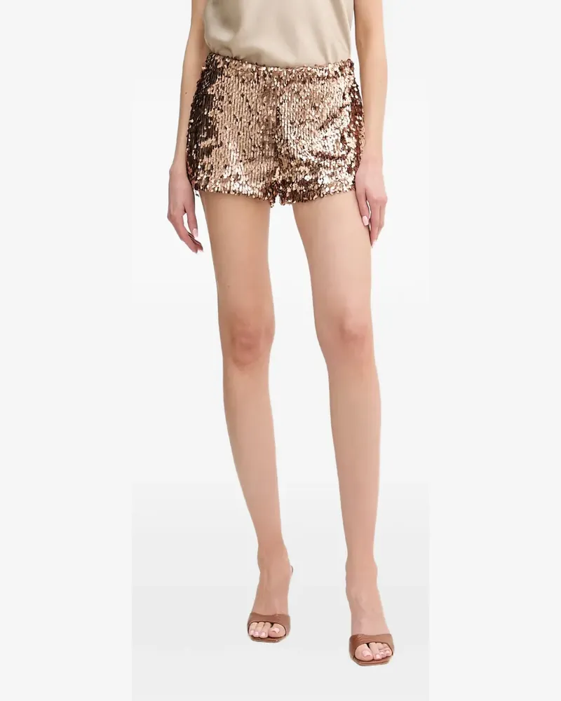 HAVEONE Shorts mit Pailletten - Braun Braun