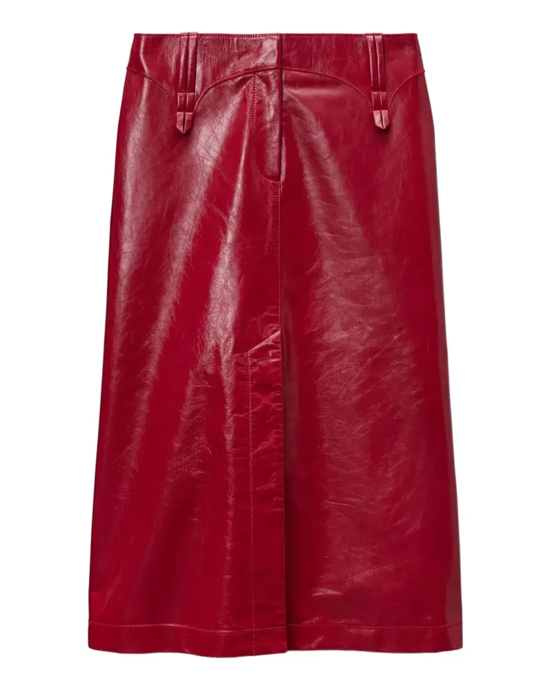Tory Burch Klassischer Lederrock - Rot Rot