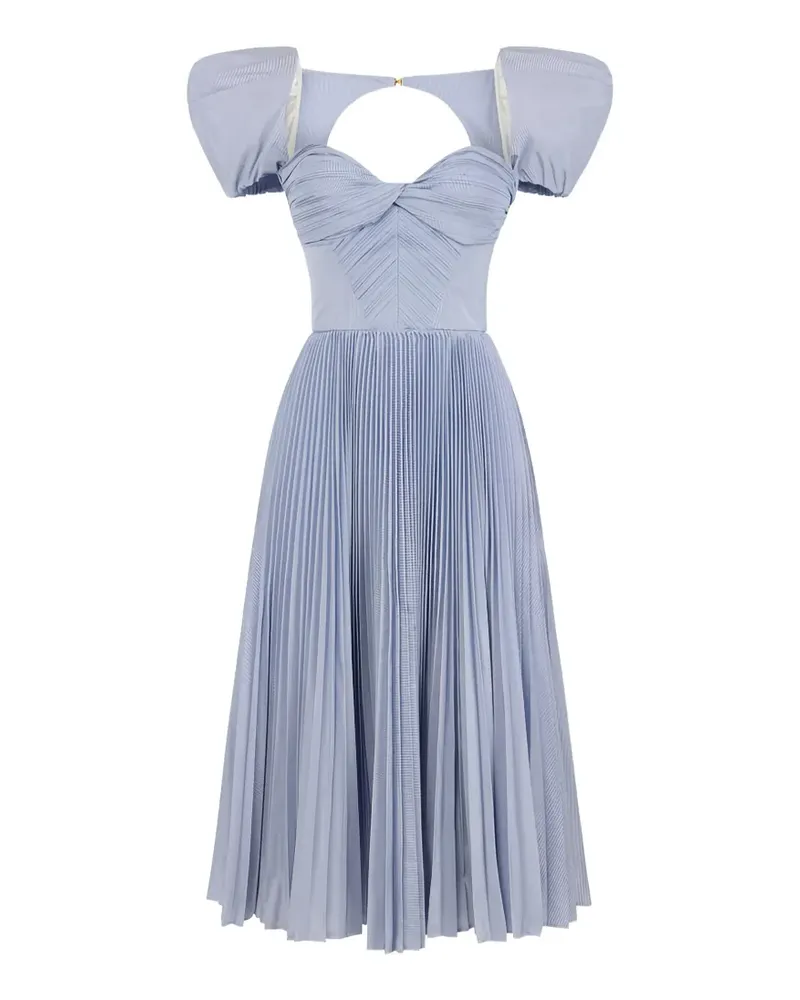 Elisabetta Franchi pleated midi dress - Blau Blau