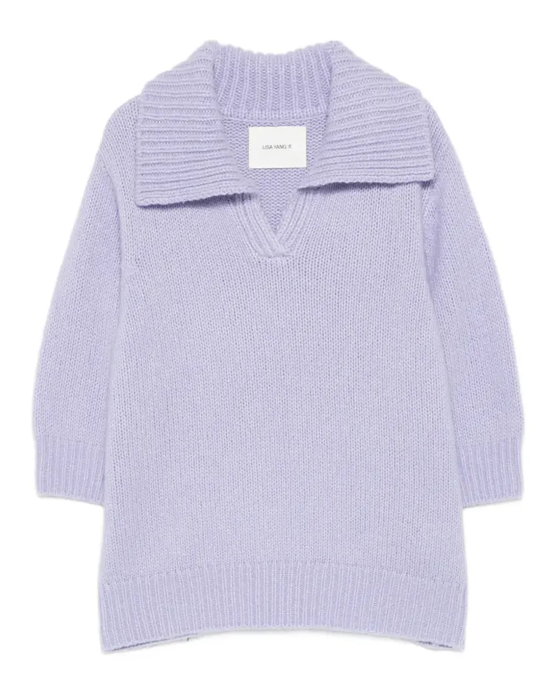 Lisa Yang Lailai T-Shirt mit V-Ausschnitt - Violett Violett