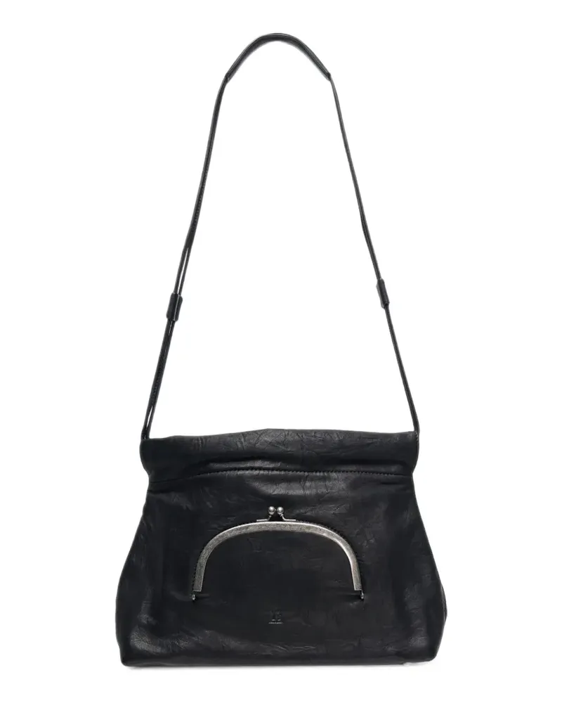 Yohji Yamamoto Schultertasche mit Spangentasche - Schwarz Schwarz