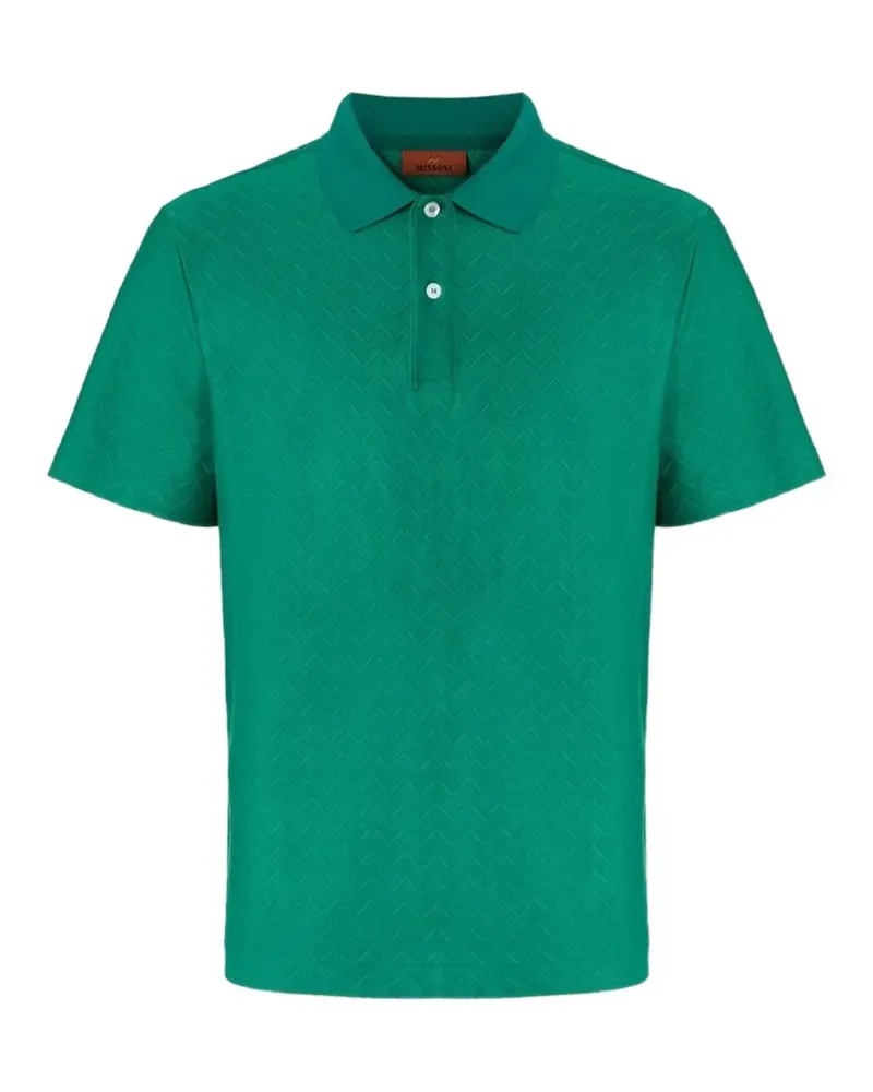 Missoni Poloshirt mit Zickzackmuster - Grün Grün