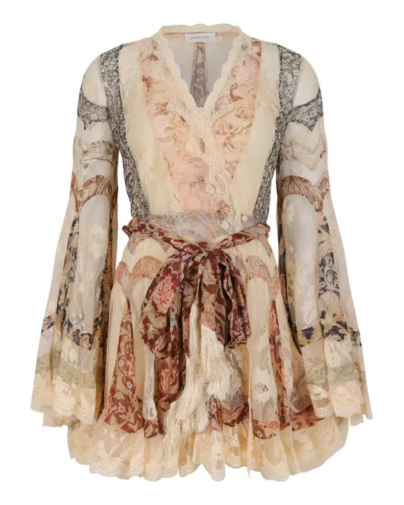 Zimmermann Kleid mit Blumenprint - Braun Braun