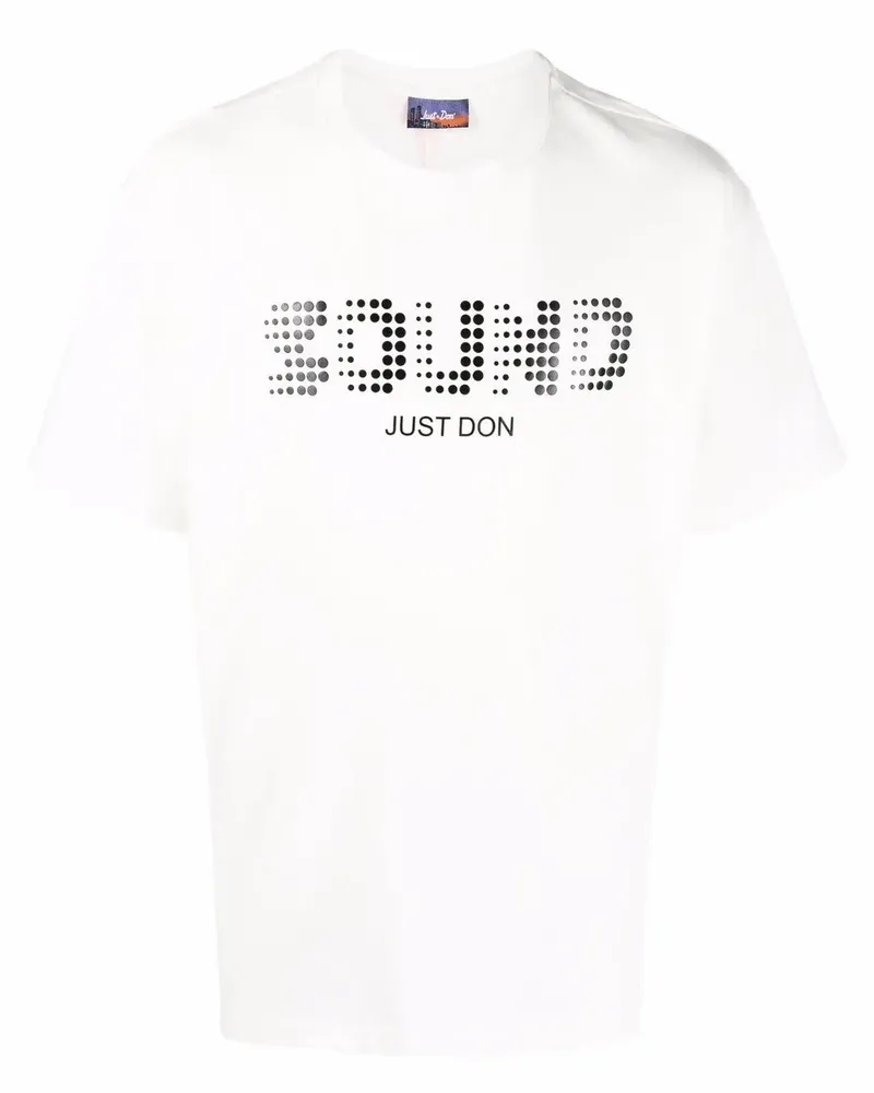 JUST DON T-Shirt mit "Sound"-Print - Weiß Weiß