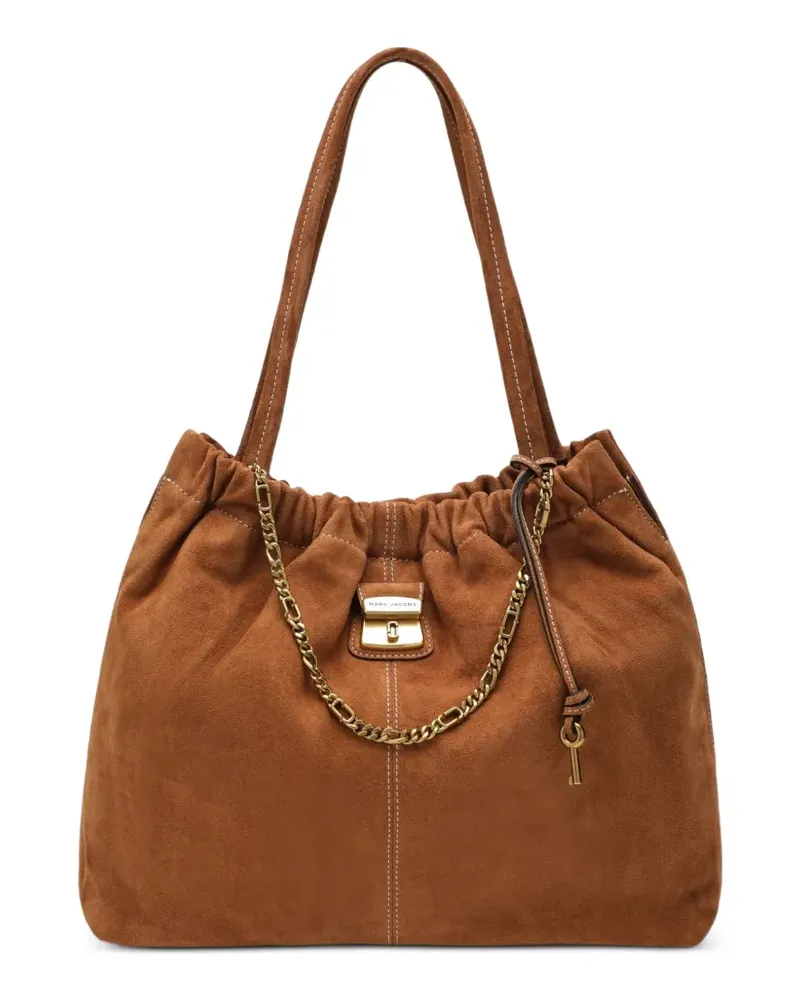 Marc Jacobs Cristina Schultertasche aus Wildleder mit Kettengliedern - Braun Braun