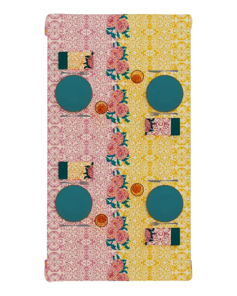 Lisa Corti Dam Dam Servietten mit Blumen-Print - Violett Violett