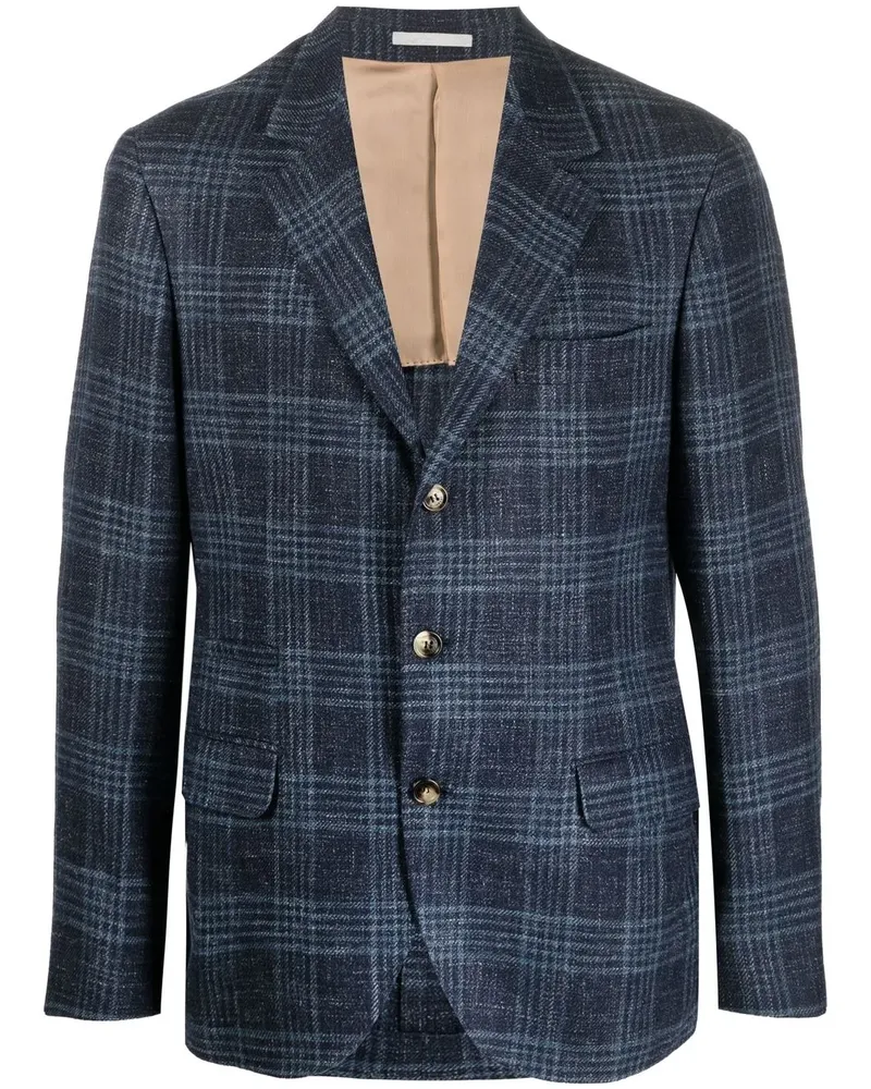 Brunello Cucinelli Kariertes Jackett - Blau Blau