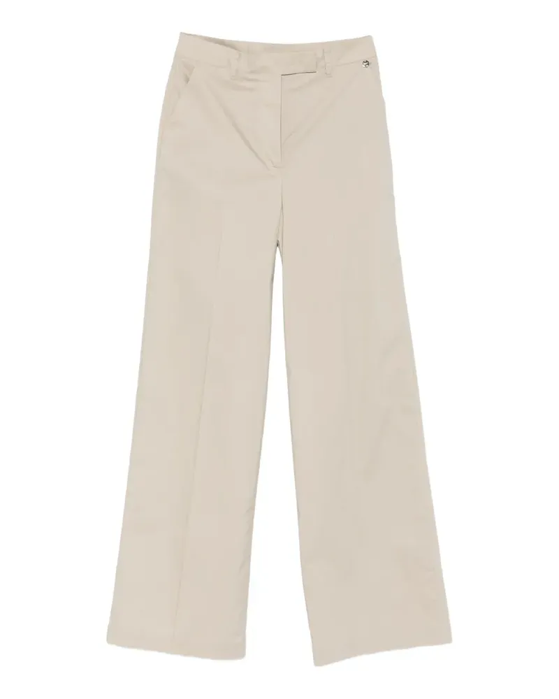 Liu Jo logo-plaque trousers - Nude Nude