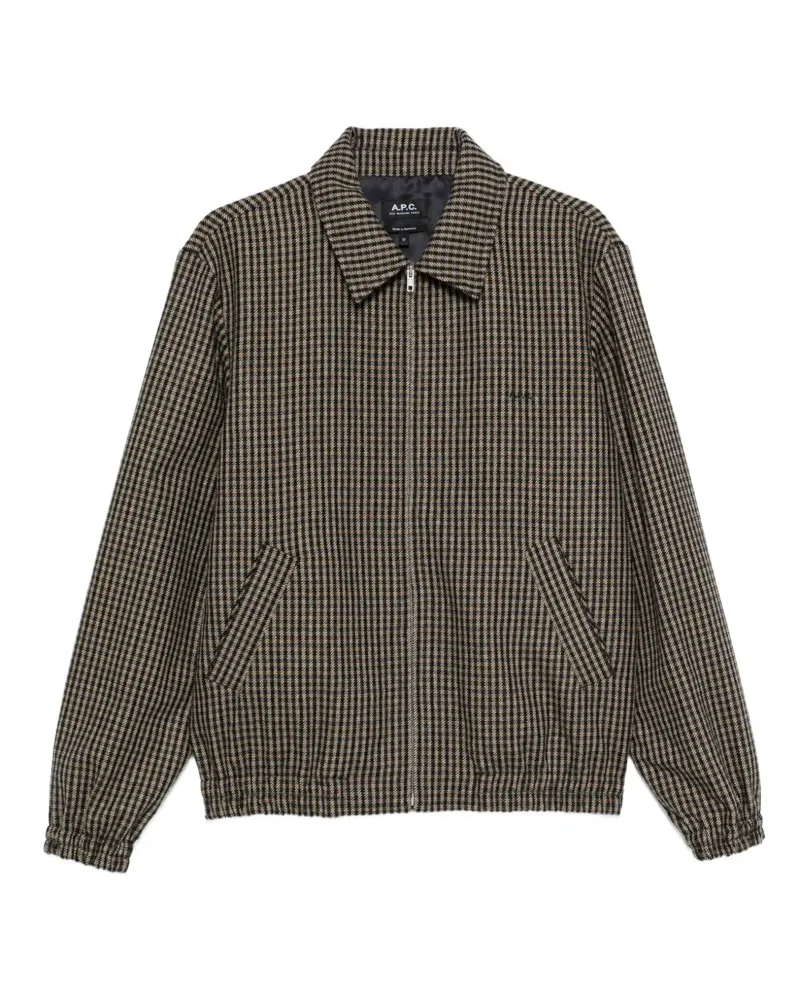 A.P.C. Jacke mit Vichy-Karo - Schwarz Schwarz