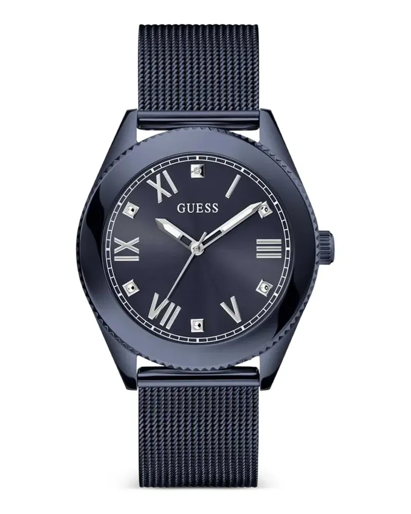 Guess Noble mesh-strap 44mm watch - Schwarz Schwarz
