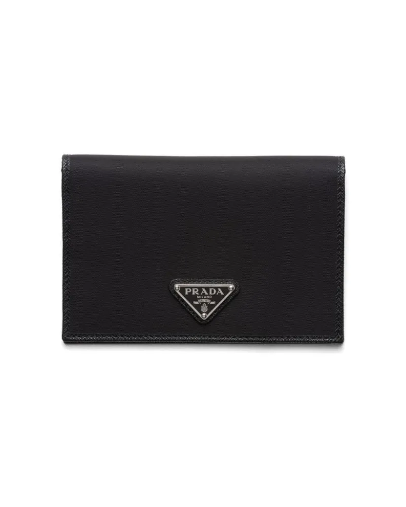 Prada Re-Nylon Portemonnaie mit Logo - Schwarz Schwarz