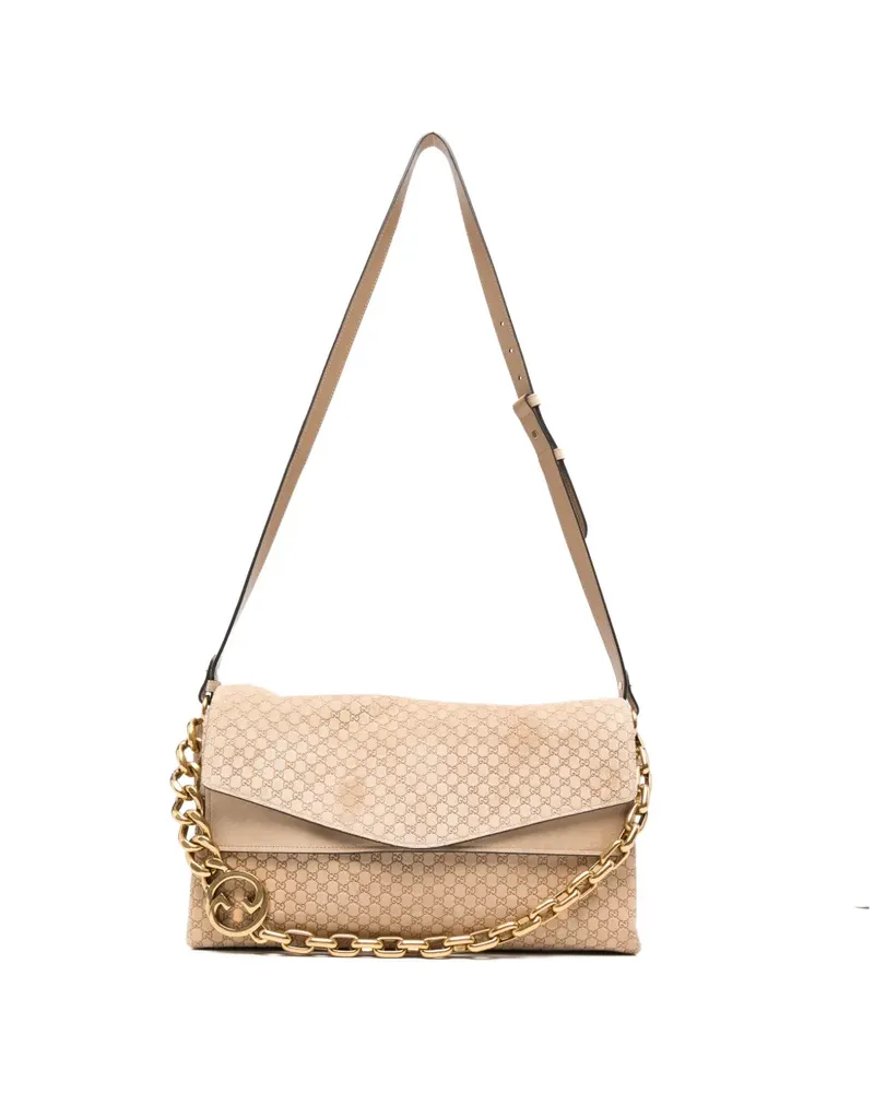 Gucci Große Chain Schultertasche - Nude Nude