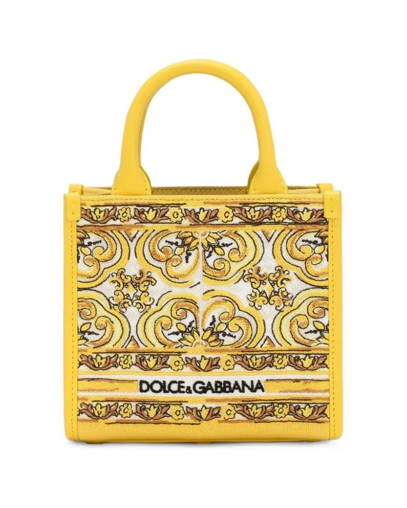 Dolce & Gabbana Mini DG Daily Canvas-Handtasche - Gelb Gelb
