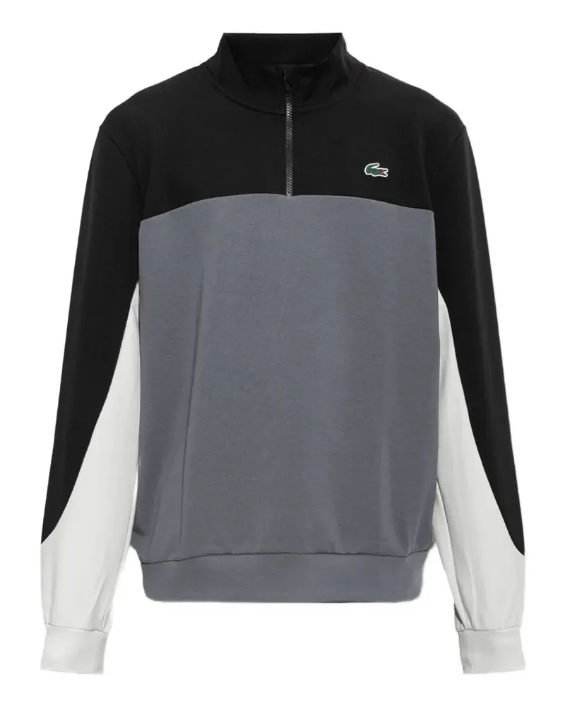 Lacoste Sport-Sweatshirt aus Colour-Block-Stoff mit Reißverschluss bis zur Brust - Grau Grau