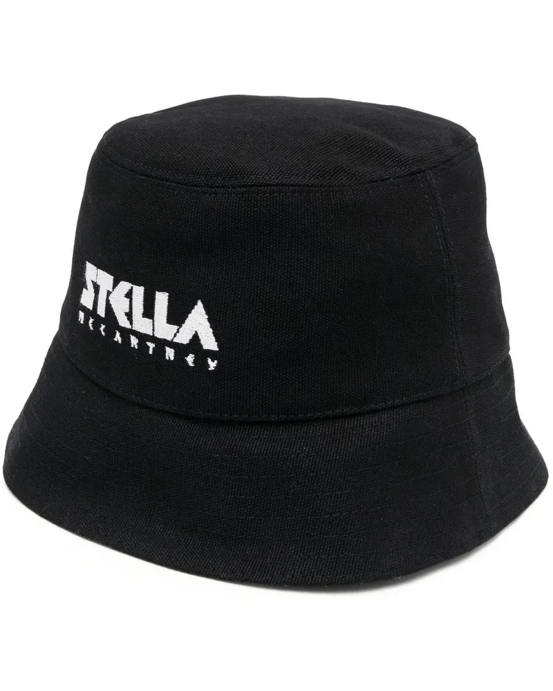 Stella McCartney Fischerhut mit Logo-Stickerei - Schwarz Schwarz