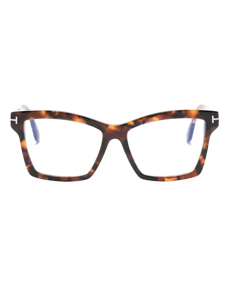 Tom Ford Brille mit eckigem Gestell - Braun Braun