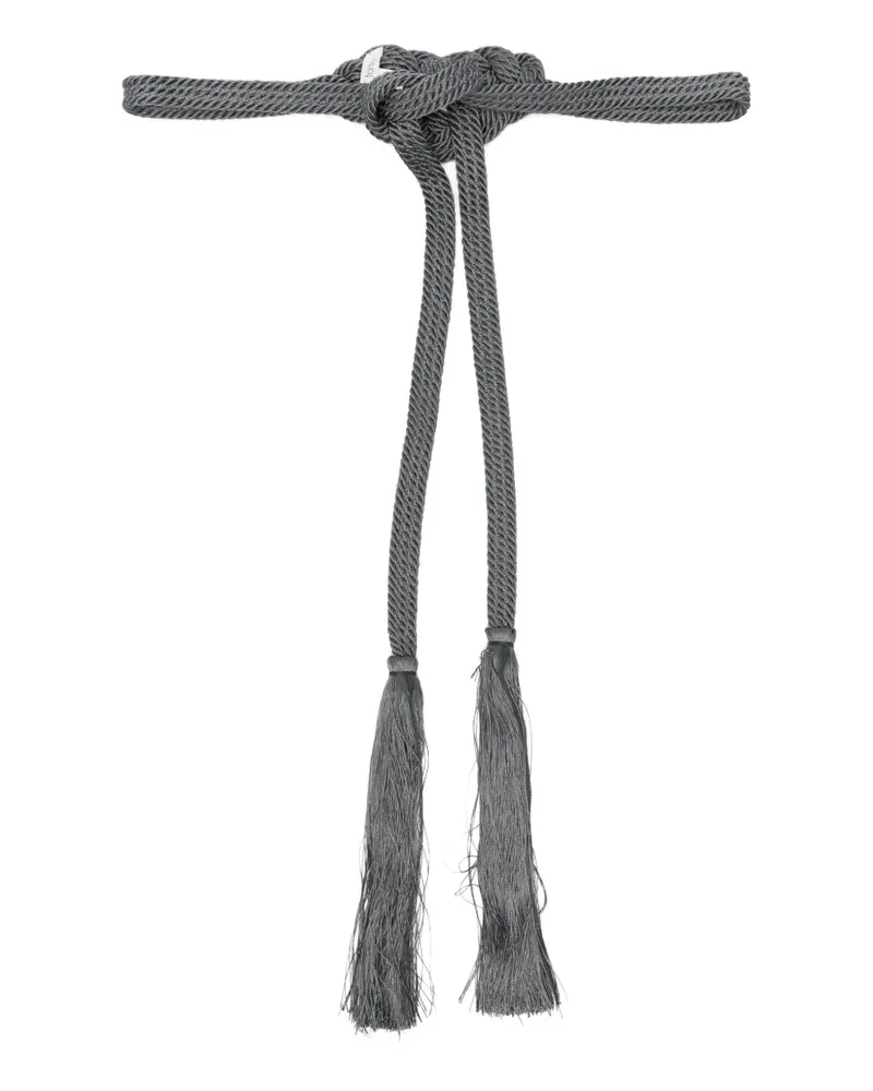 forte_forte knotted tassel belt - Grau Grau