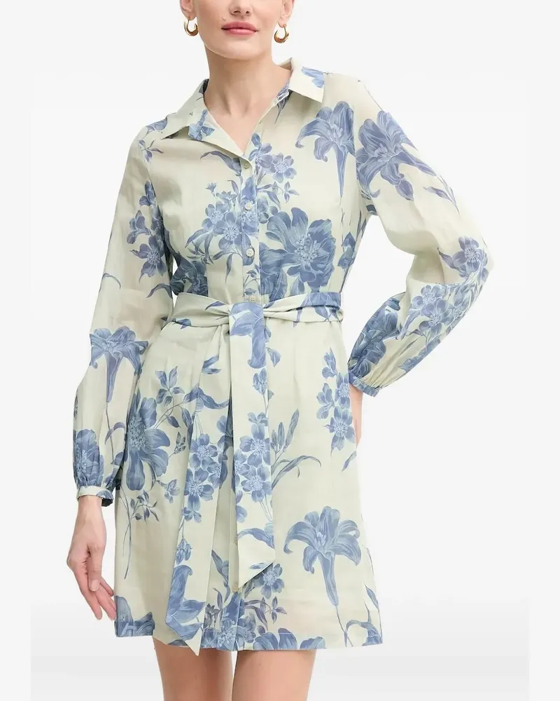 Guess Hemdkleid mit Blumen-Print - Nude Nude