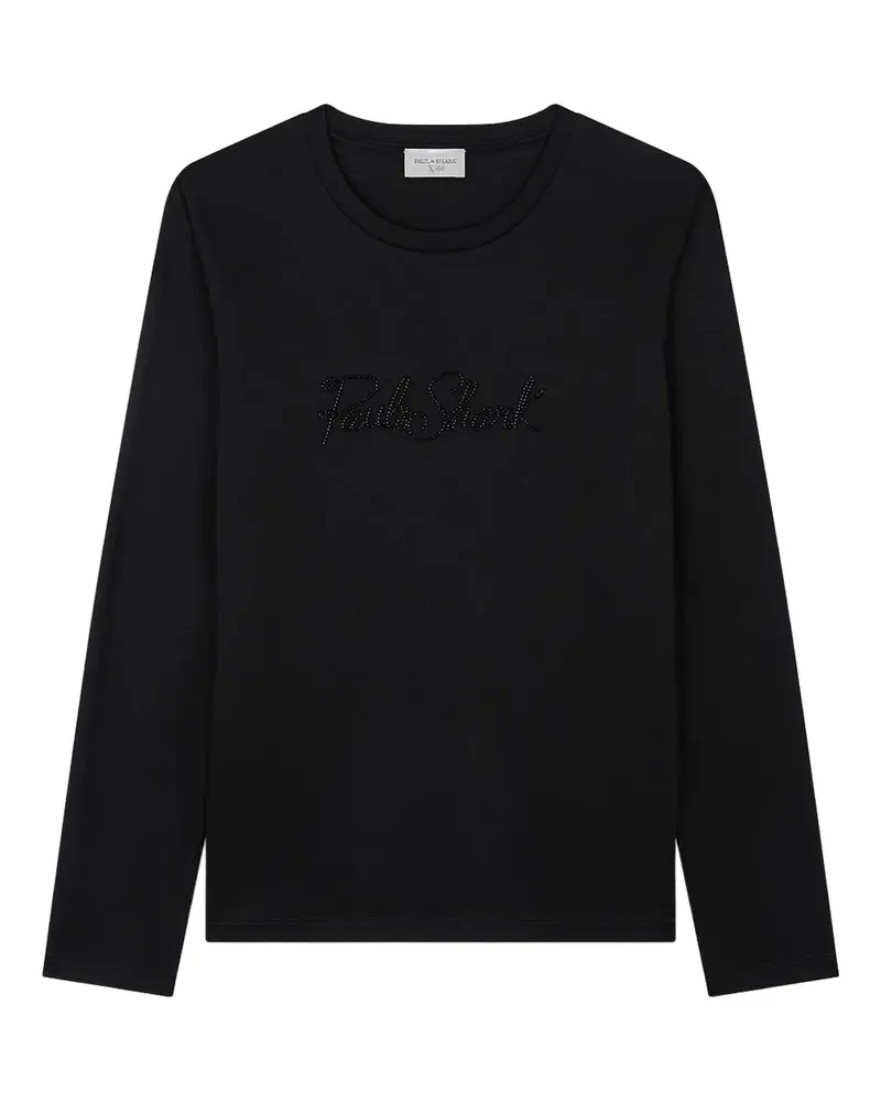 Paul & Shark logo-embroidered cotton T-shirt - Schwarz Schwarz