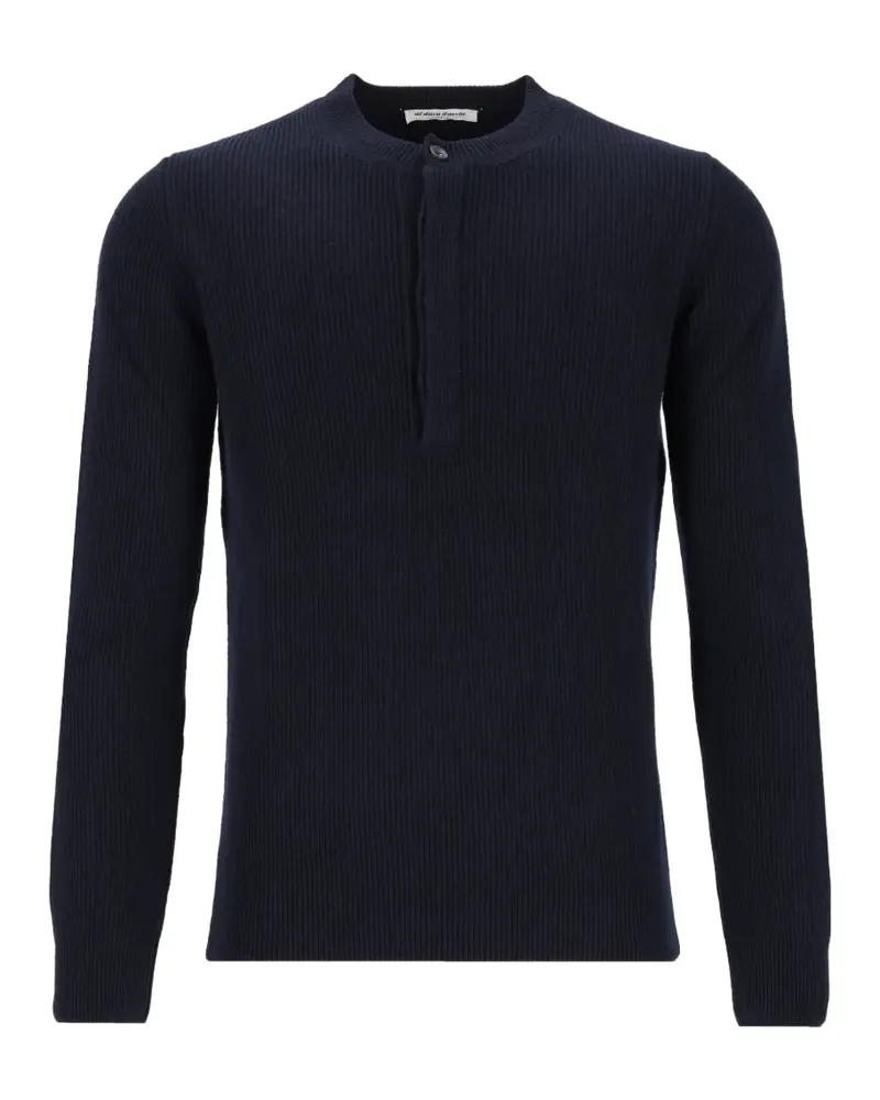 Al Duca D’Aosta 1902 Gerippter Henley-Pullover - Blau Blau
