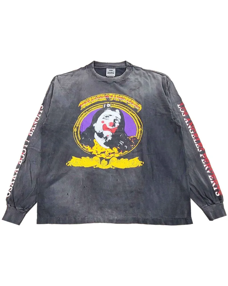 SAINT MXXXXXX Sweatshirt mit grafischem Print - Schwarz Schwarz