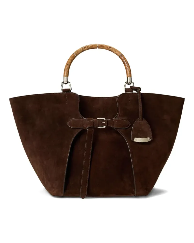 Ralph Lauren medium suede tote bag - Braun Braun