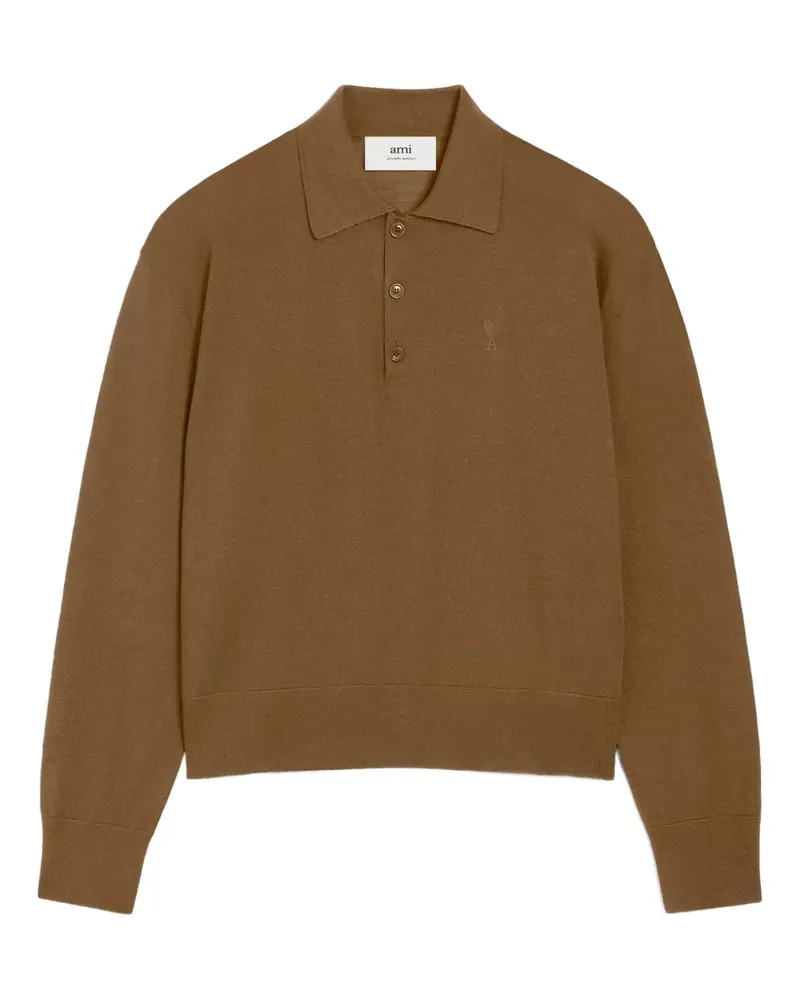 AMI Paris Ami de Coeur Poloshirt - Braun Braun