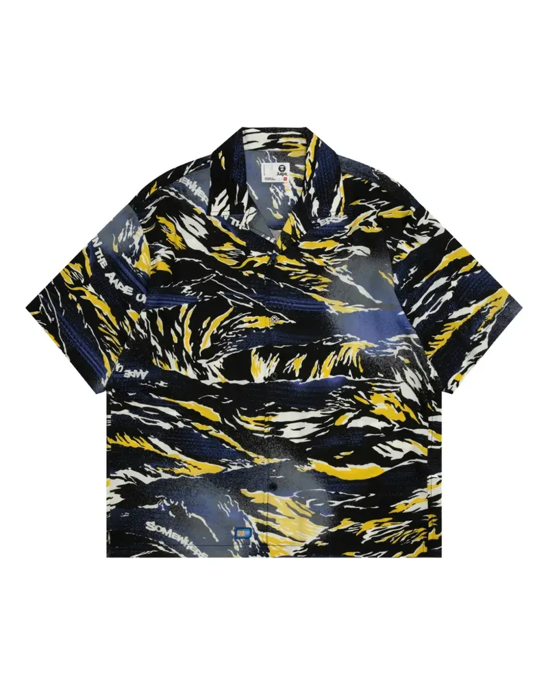 BAPE Hemd mit Print - Blau Blau