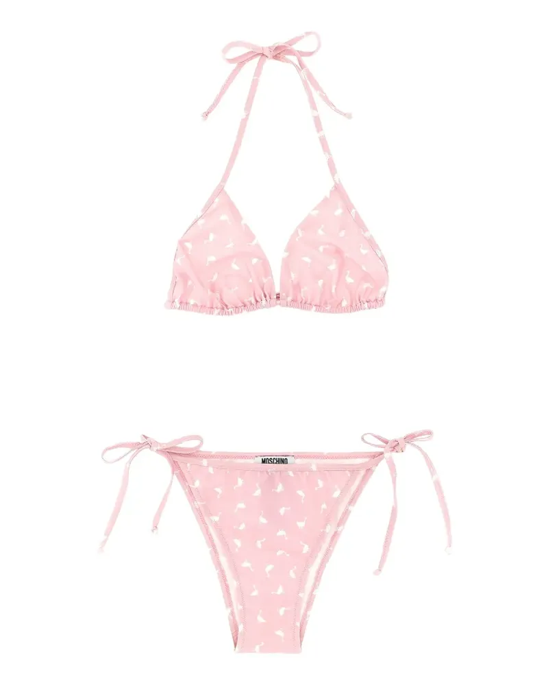 Moschino Bikini mit Gänse-Print - Rosa Rosa