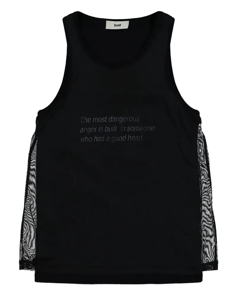 GmbH round-neck tank top - Schwarz Schwarz